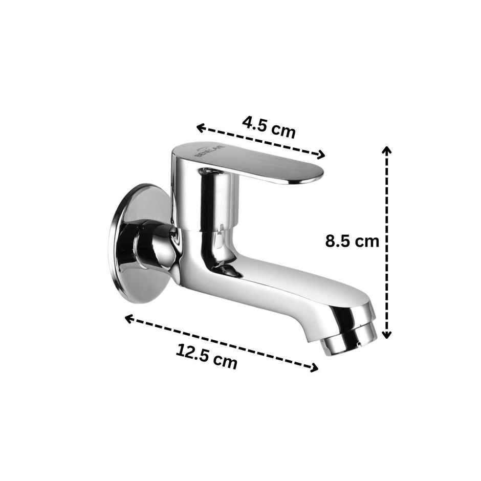 Benelave By Hindware Volga 2-In-1 Bib Tap For Bathroom | Brass With Chrome Finish