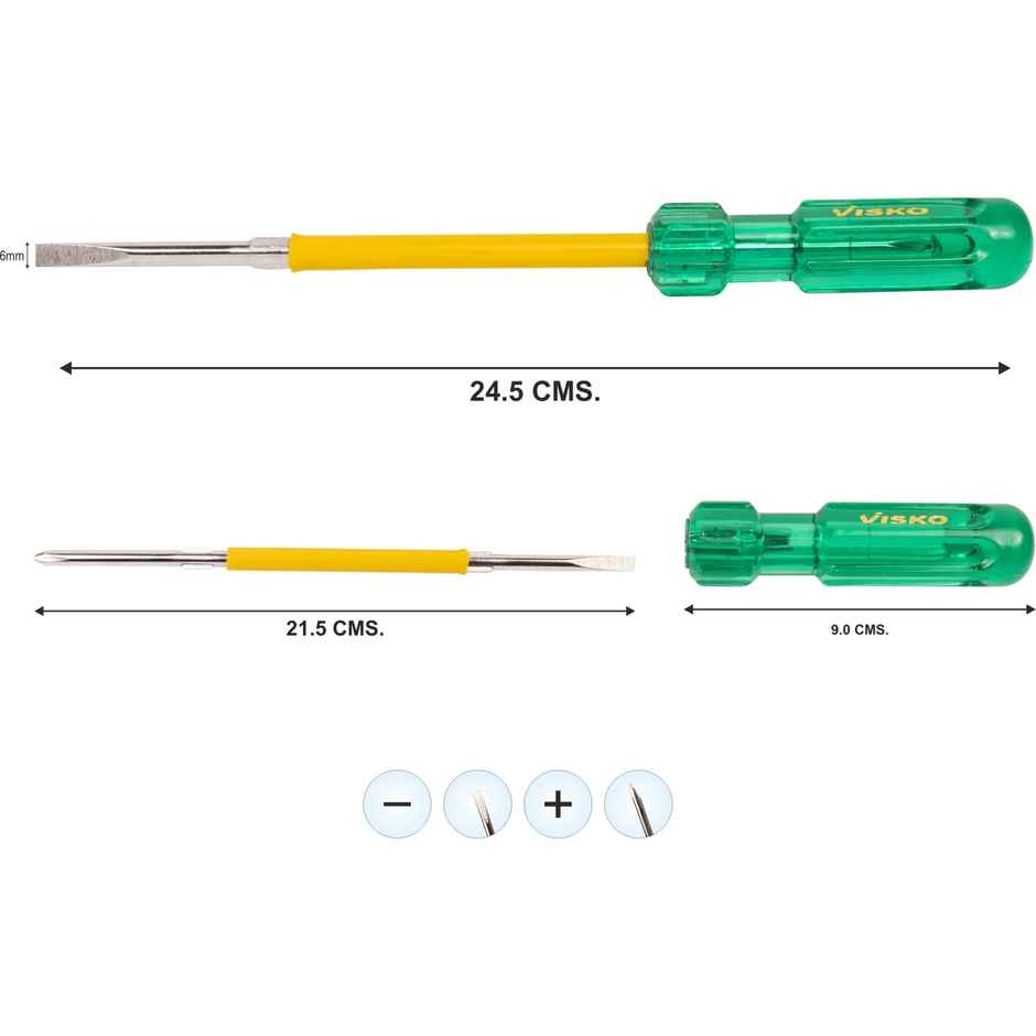 Visko 2 In 1 Long Handle Screwdriver