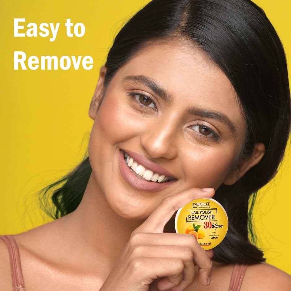 Insight Cosmetics Nail Polish Remover Wipes - Lemon