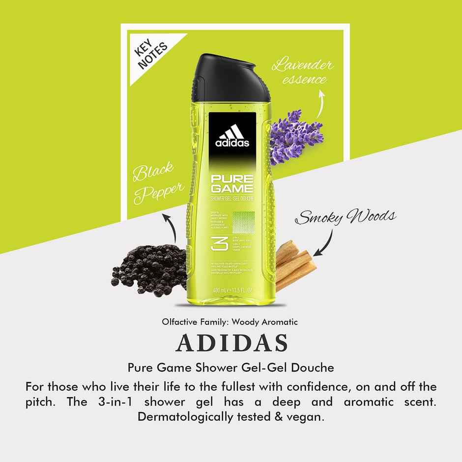 Adidas Pure Game 3-In-1 Shower Gel
