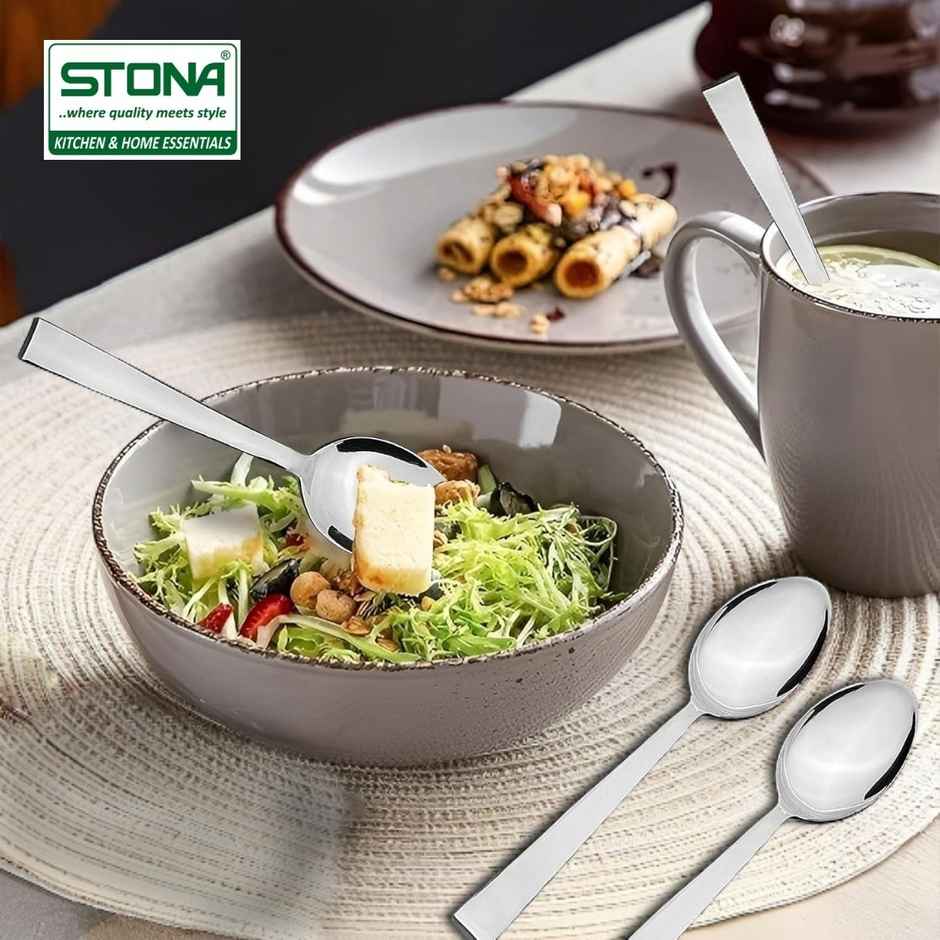 Stona Stainless Steel Spoon Set of 6 | Heavy