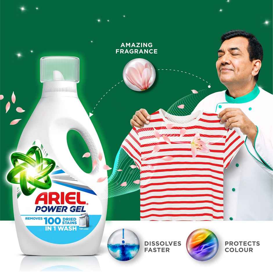Ariel Power Gel Liquid Detergent for Top load washing machine | Combo