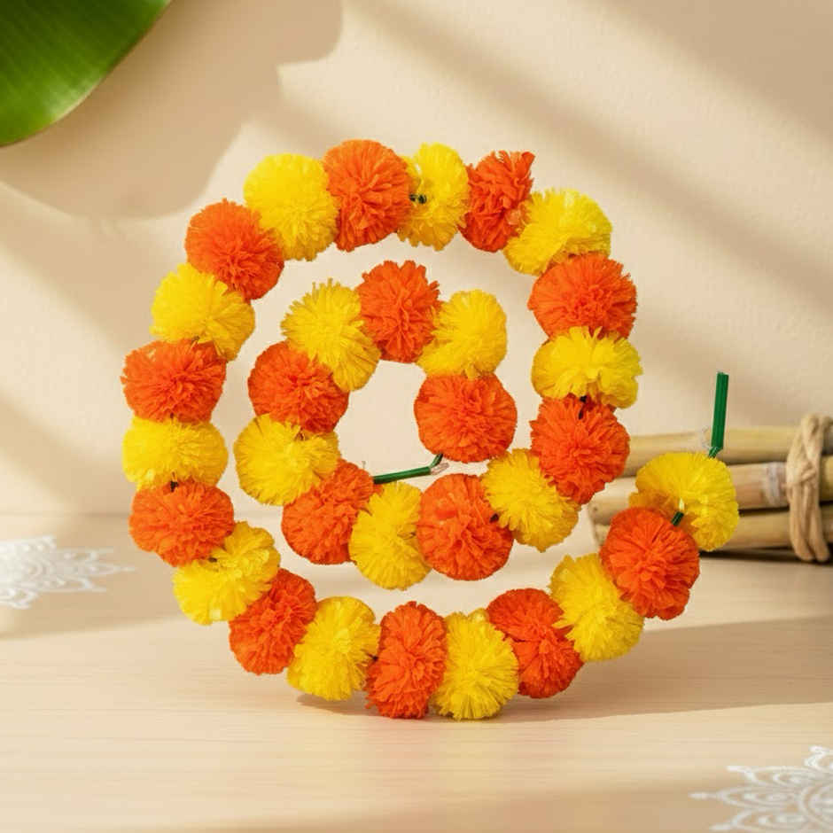 Artificial Marigold Flowers Garland | Assorted | Se7en