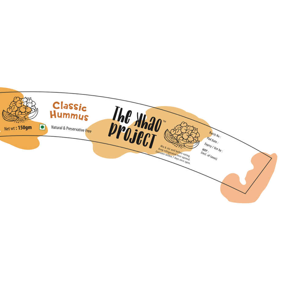 The Khao Project Classic Hummus(150gms) & The Khao Project Roasted Red Pepper Hummus(150gms) Combo