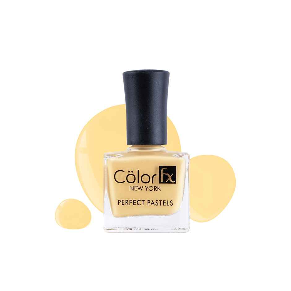 Color Fx Pastel Yellow Glossy nail Polish, Long Lasting Nail Paint, 164