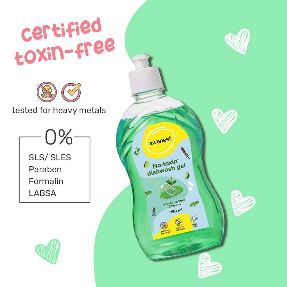 Awenest Pudina Dishwash Gel | No-toxin