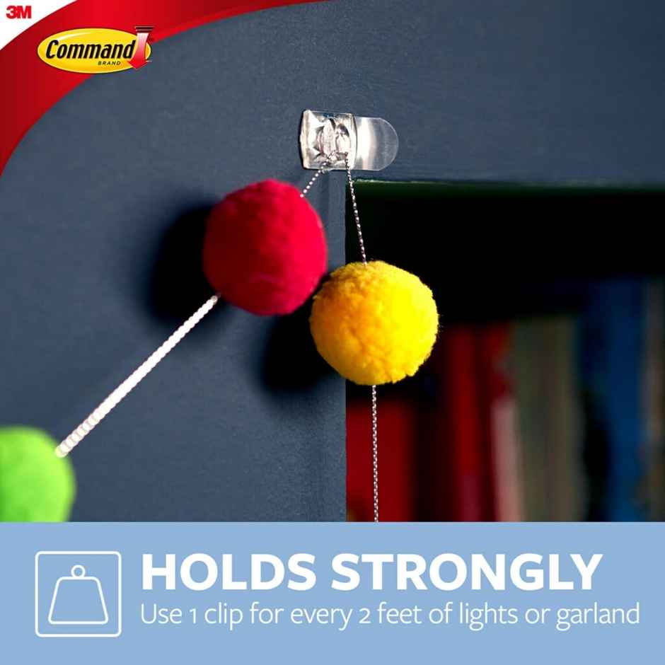 Command Transparent Decoration Hooks/Clips | 20 Clips In The Pack