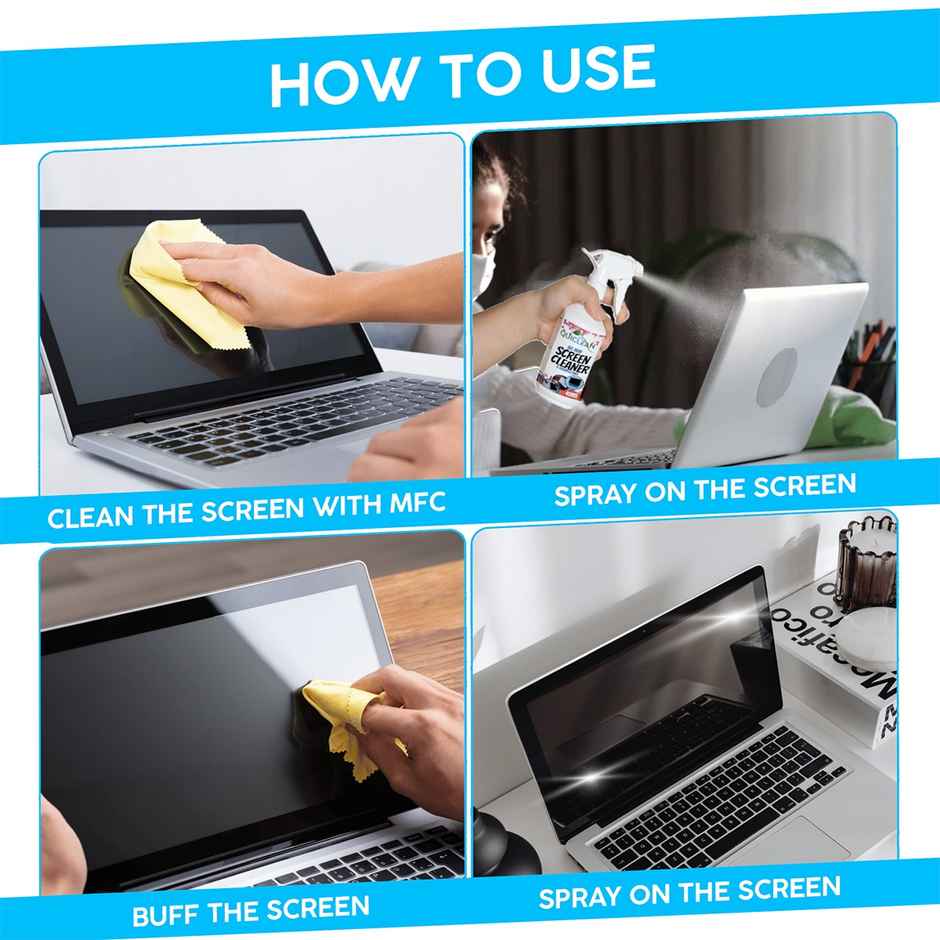 Quiclean Screen Cleaner With Microfiber | Safe For Led | Lcd | Laptops | Cameras | Mobile Screens