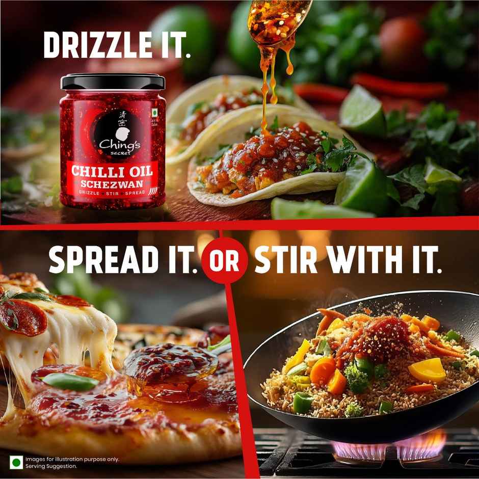 Ching's Chilli Oil Schezwan | Garlic Schezwan Chilli Oil with Real Sichuan Pepper