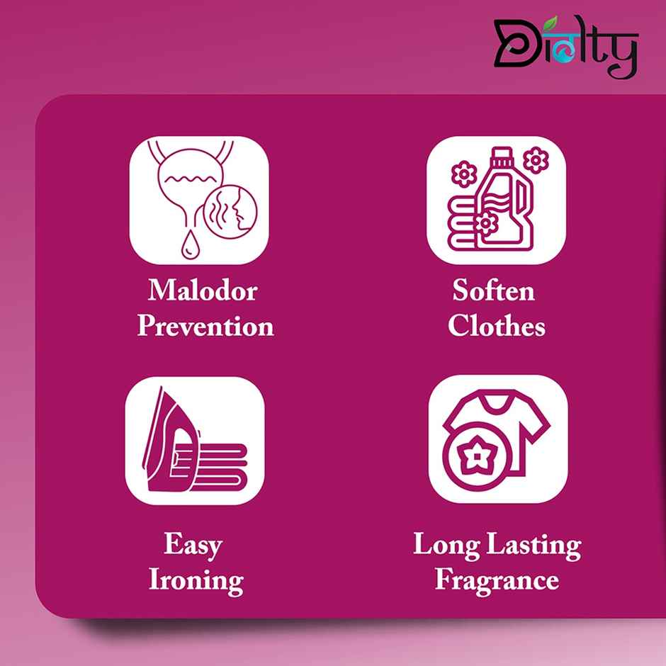 Diolty Rose After Wash Liquid Fabric Conditioner | Eco-Friendly & Biodegradable