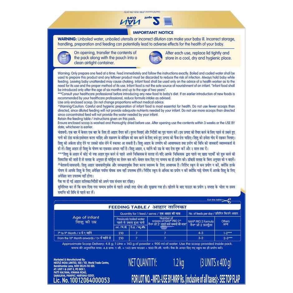 Nestle NAN PRO Stage 2 Follow-up Powder | 6 - 12 M