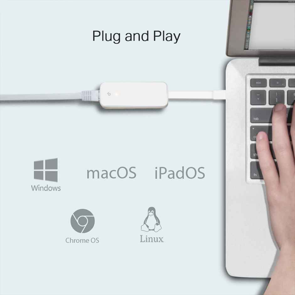 TP-Link UE300C USB 3.0 and Gigabit Type-C to RJ45 Gigabit Ethernet Network Adapter