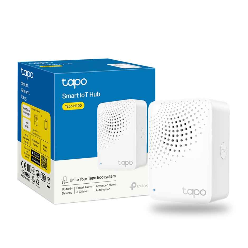TP-Link Tapo H100 Smart Hub with Chime,Connect with Up to 64 Smart Devices