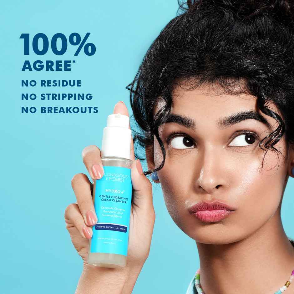 Conscious Chemist Gentle Hydrating Face Wash For Dry Skin With Hyaluronic Acid And Ceramides