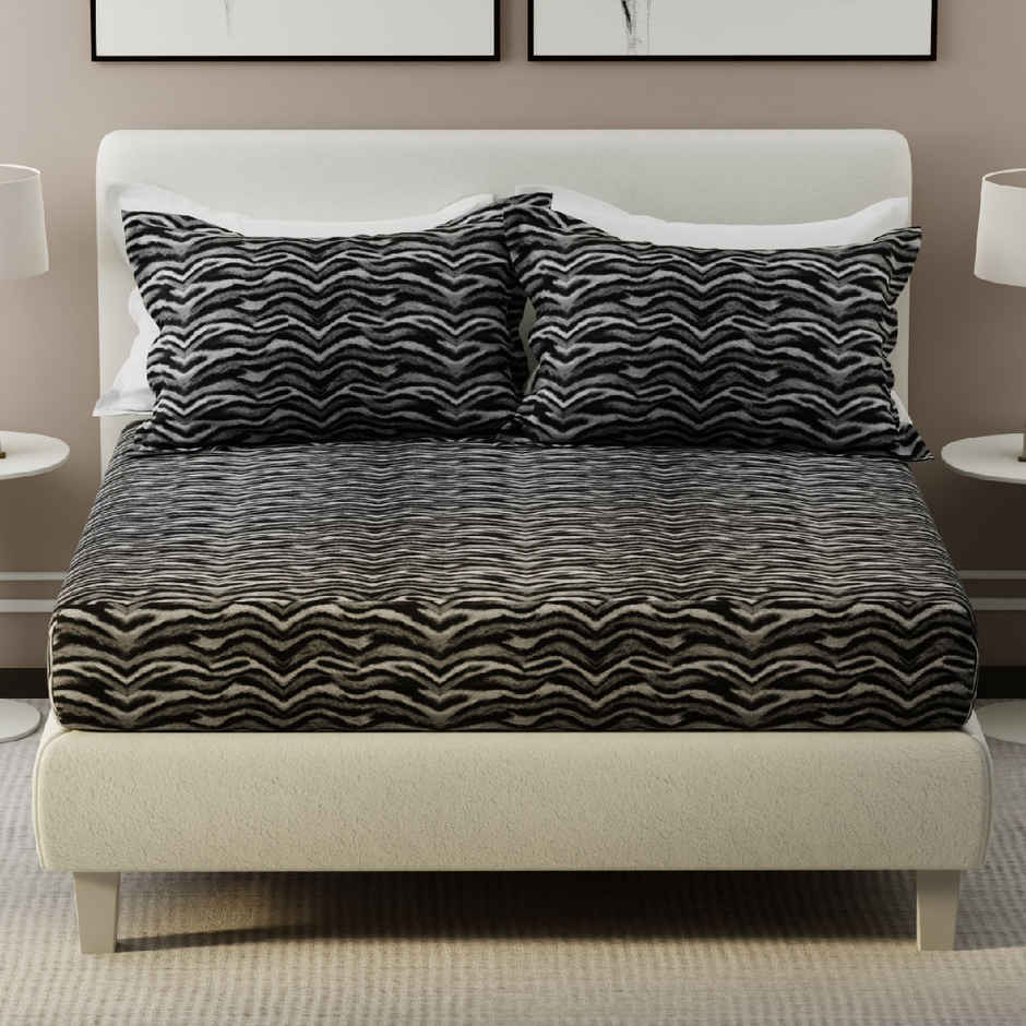 Boutique Living Untamed 100% Cotton 270 TC Bedsheet with 2 Pillow Covers