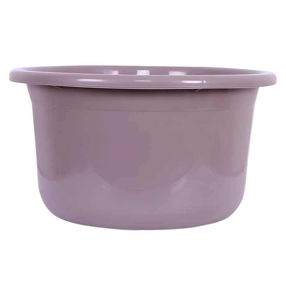 Kuber Industries Versatile Plastic Bath Tub|Baby Bathing Tub|TUB-25 L|Brown