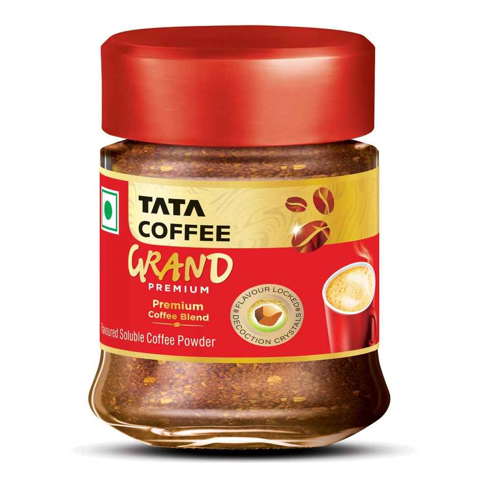Tata Coffee Grand Premium Instant Coffee, With Flavour Locked Decoction CrystalsJar