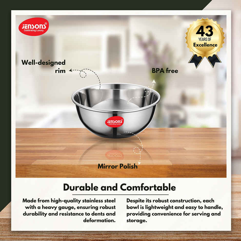 Jensons Stainless Steel Katori 6 Inch