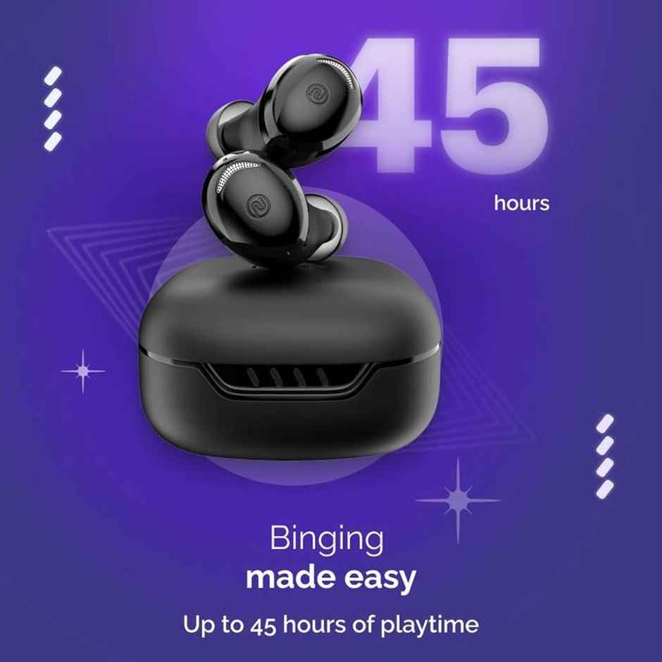 Noise Buds Trance TWS Earbuds with 45 Hrs Playtime, Low Latency (up to 40ms), HyperSync, and IPX5 Bluetooth - Jet Black