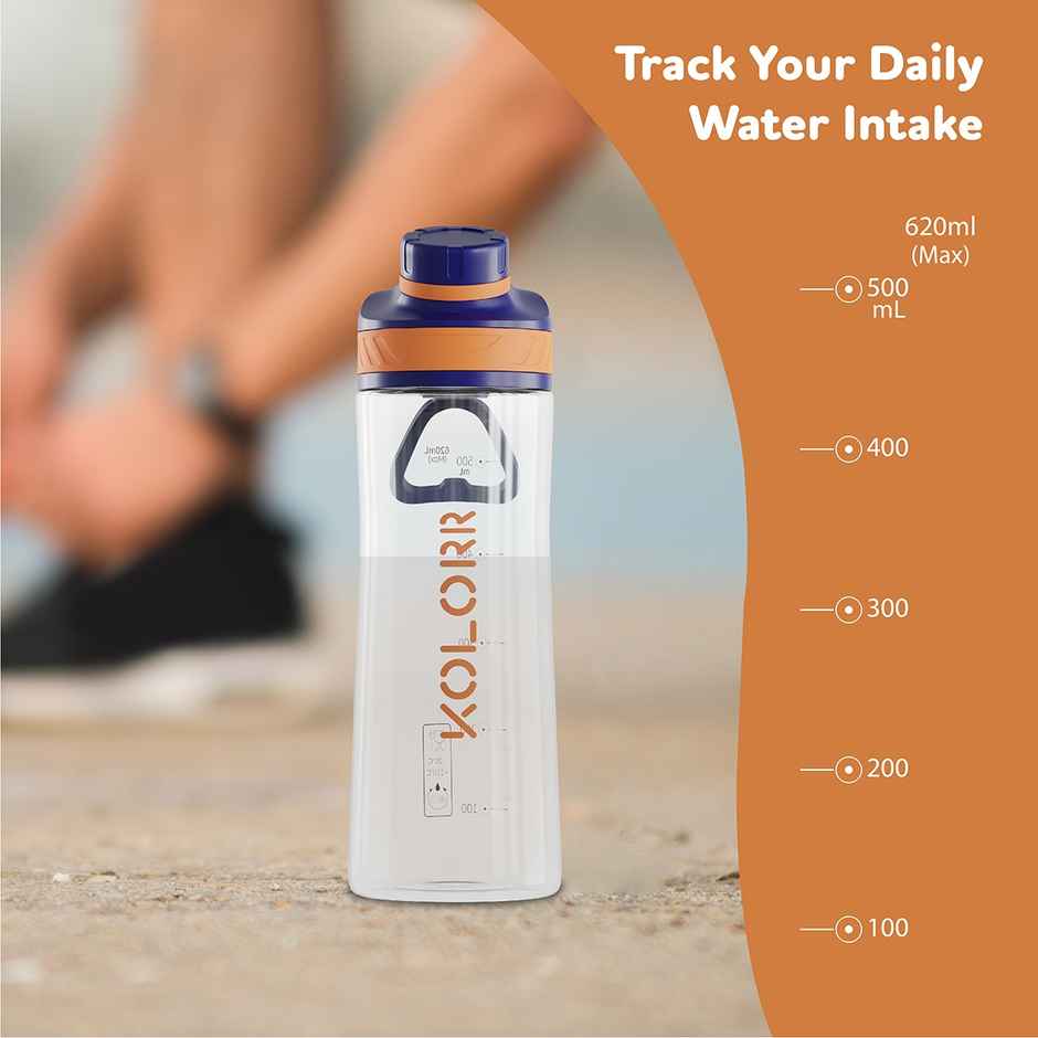 Kolorr Zest 620 ml Bottle | Blue & Orange | Ideal for Travel & Everyday Hydration