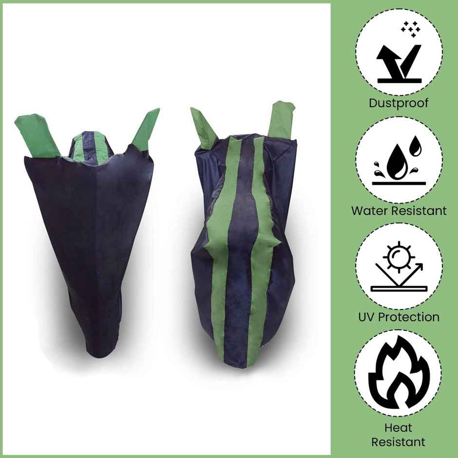 Mototrance Sporty Arc Blue Green Bike Body Cover For Universal