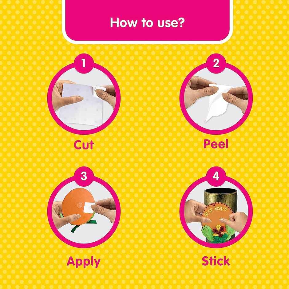 Fevicol Glue Drops For Instant And Non Messy, Easy To Use Just Peel, Apply Stick 3+1 Free 96 Drops