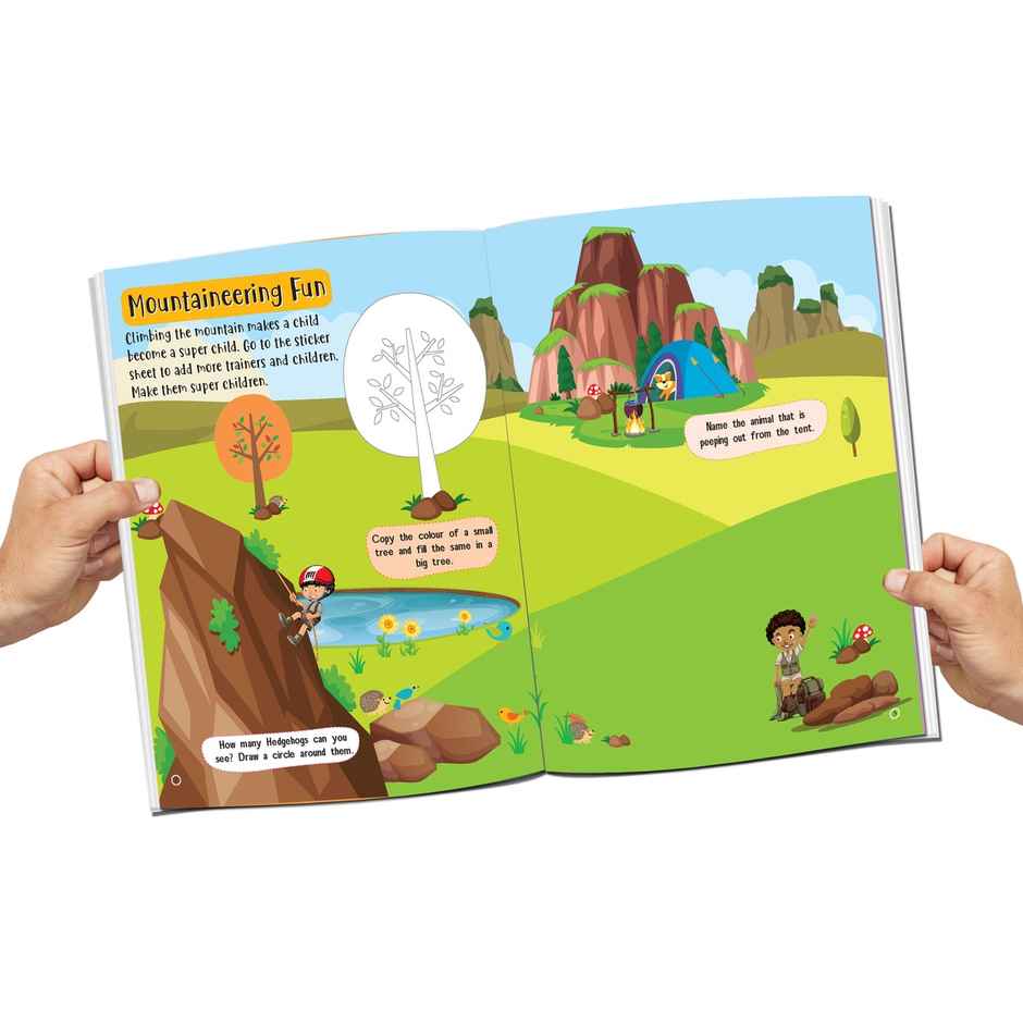 555 Stickers, Holiday And Play Activity & Colouring Book Age 5+ - Fun Activity Book With Stickers