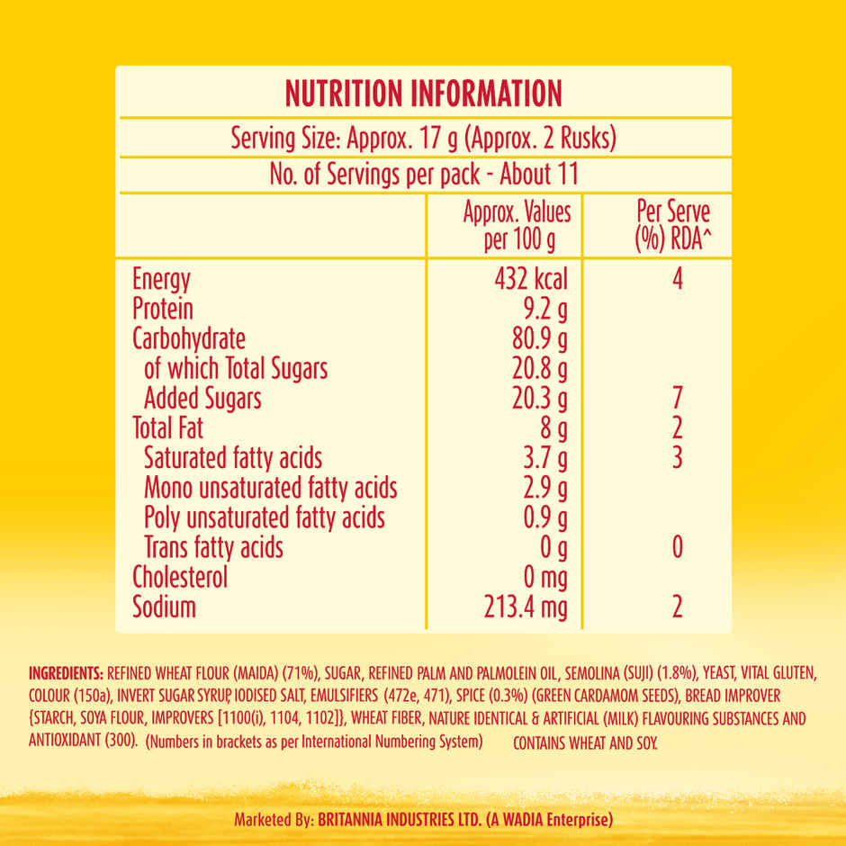 Britannia Toastea Bake Elaichi Rusk | Combo