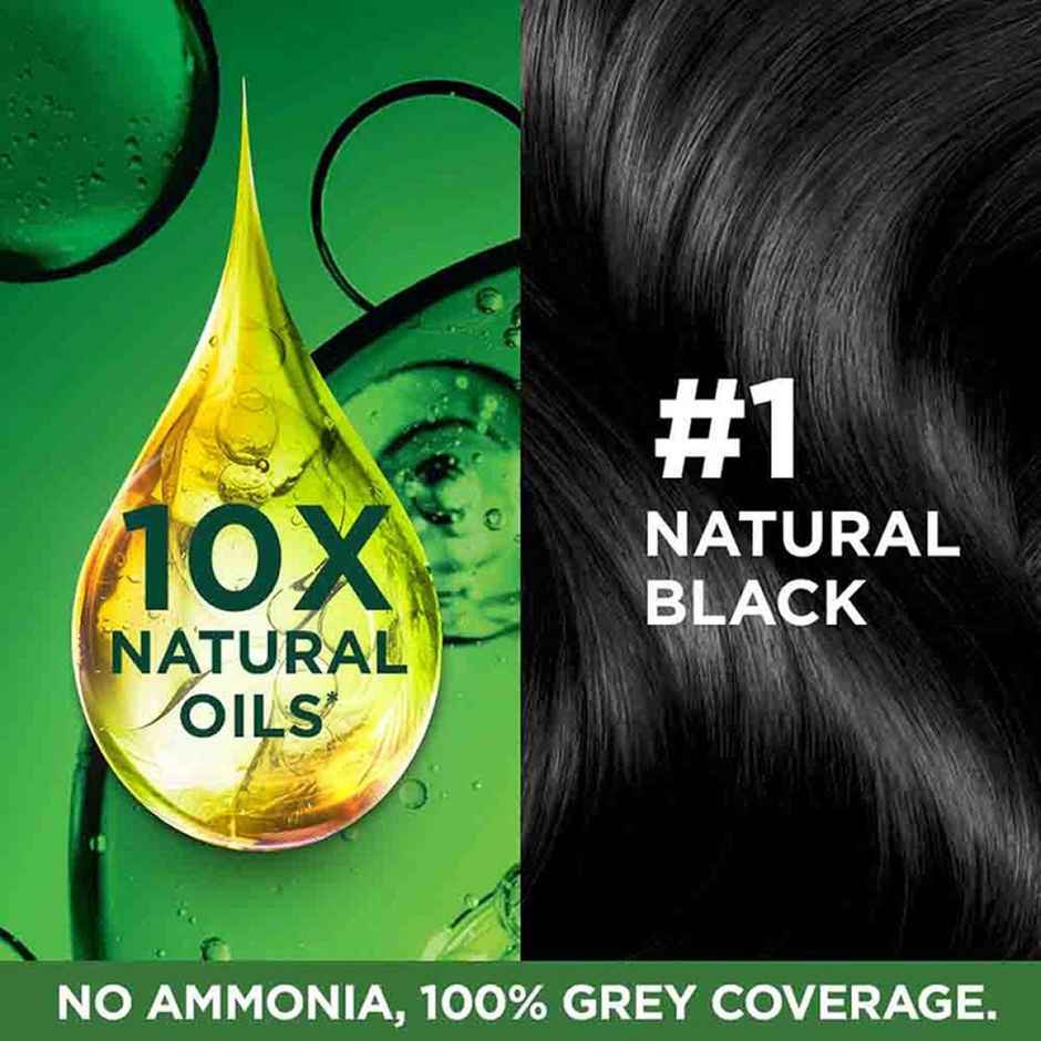 Garnier Color Naturals Long-Lasting Creme Hair Color | Natural Black - Shade 1