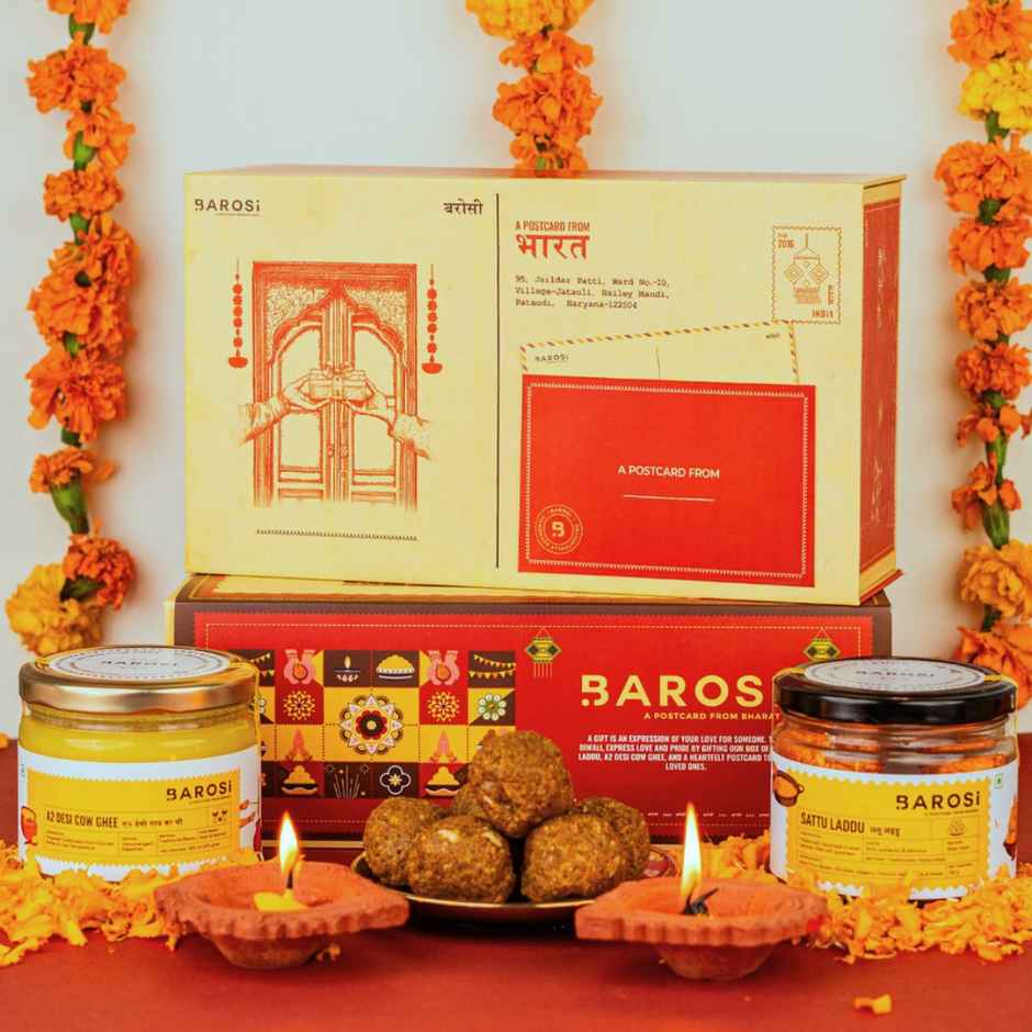 Ghee & Laddu Gift Box | Diwali Gift Hampers | Barosi