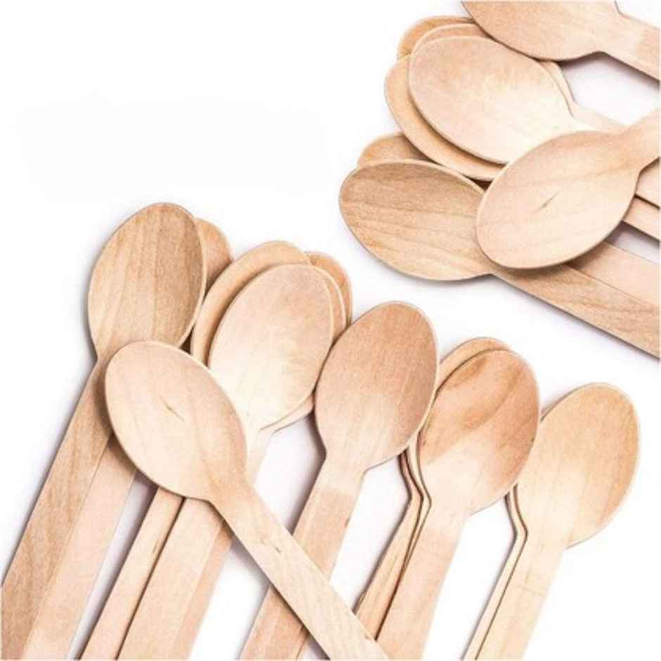 Naturepac Wooden Spoon 160mm 25 Pcs