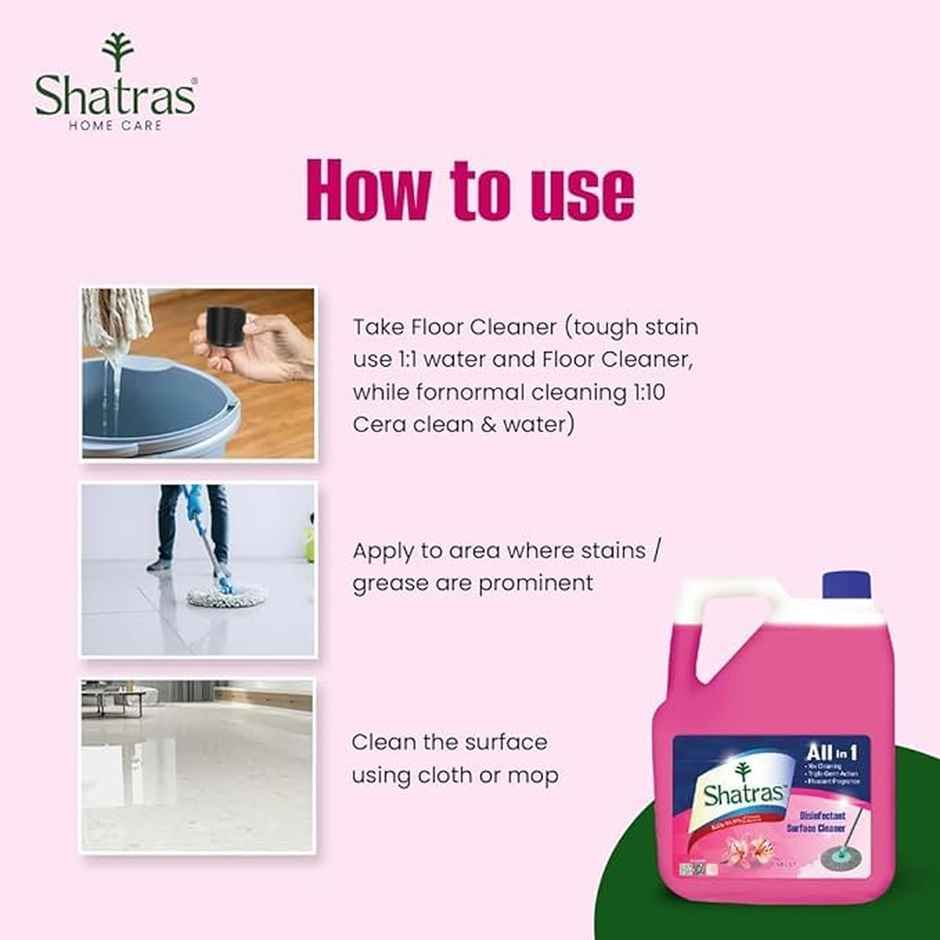 Shatras Citrus & Pink Lily Disinfectant Surface & Floor Cleaner Liquid