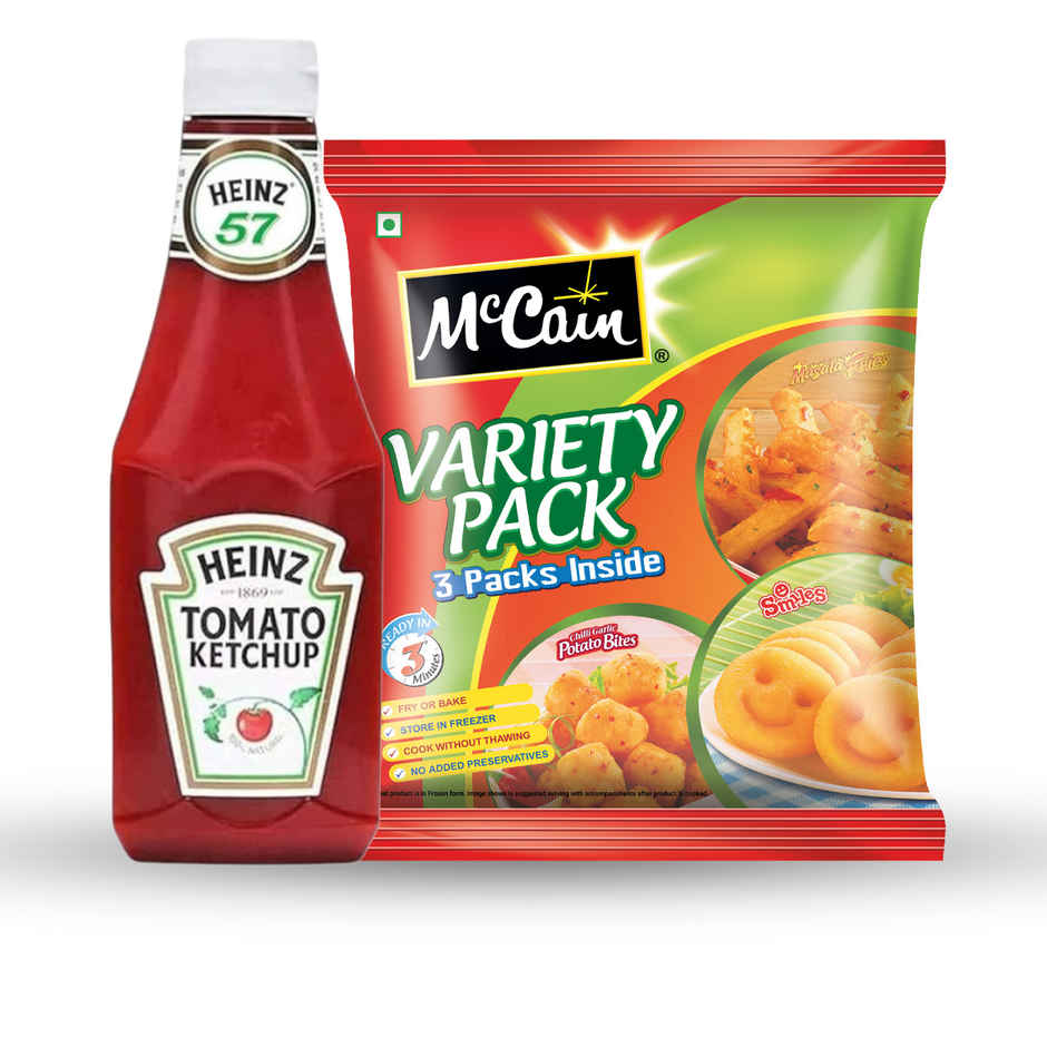 Heinz Tomato Ketchup (435g) & Mccain Variety Pack (550g) Combo