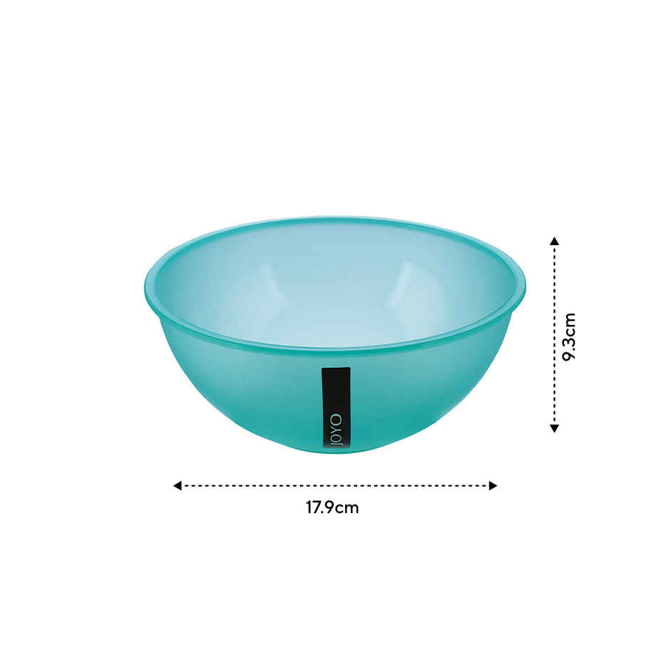 Joyo Plastics M. W. Safe Multipurpose Mixing Bowls - Set of 4 (Colour May Vary)