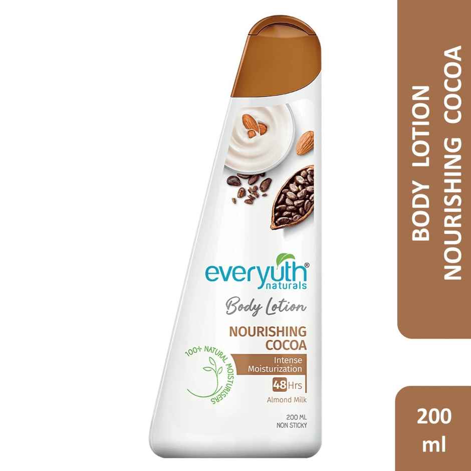 Everyuth Naturals Body Lotion - Nourishing Cocoa with 100% Natural Almond Milk