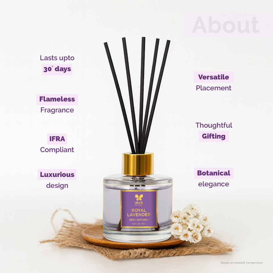 Iris Royal Lavender Aroma Reed Diffuser Set