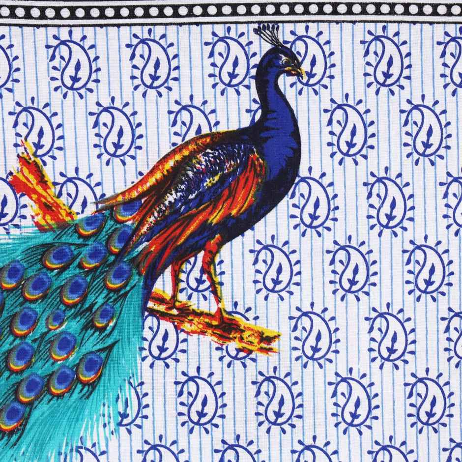 Metro Living 104 Tc Cotton Single Animal Bedsheet | Pack Of 1 | Blue