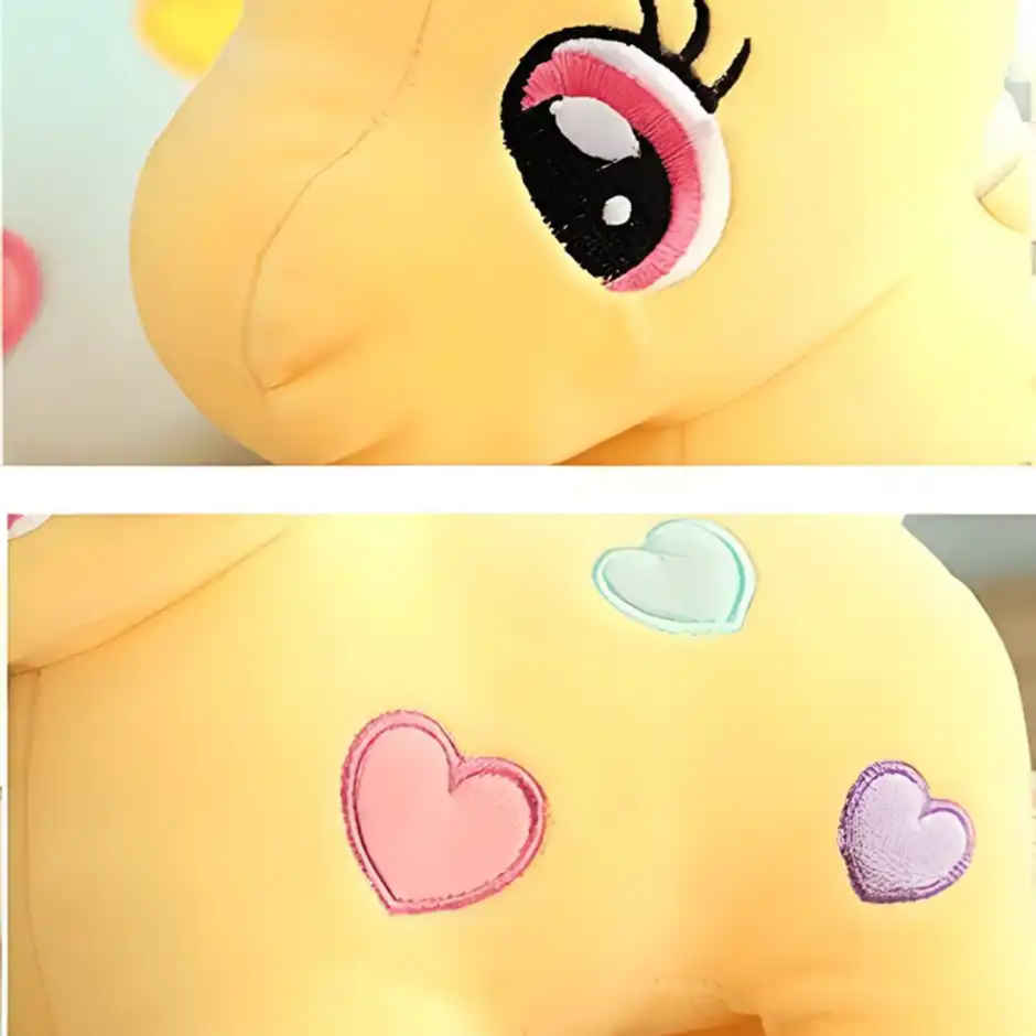Fablue Unicorn Plush Soft Toy Animal Baby Boys & Girls | Yellow - 25 cm