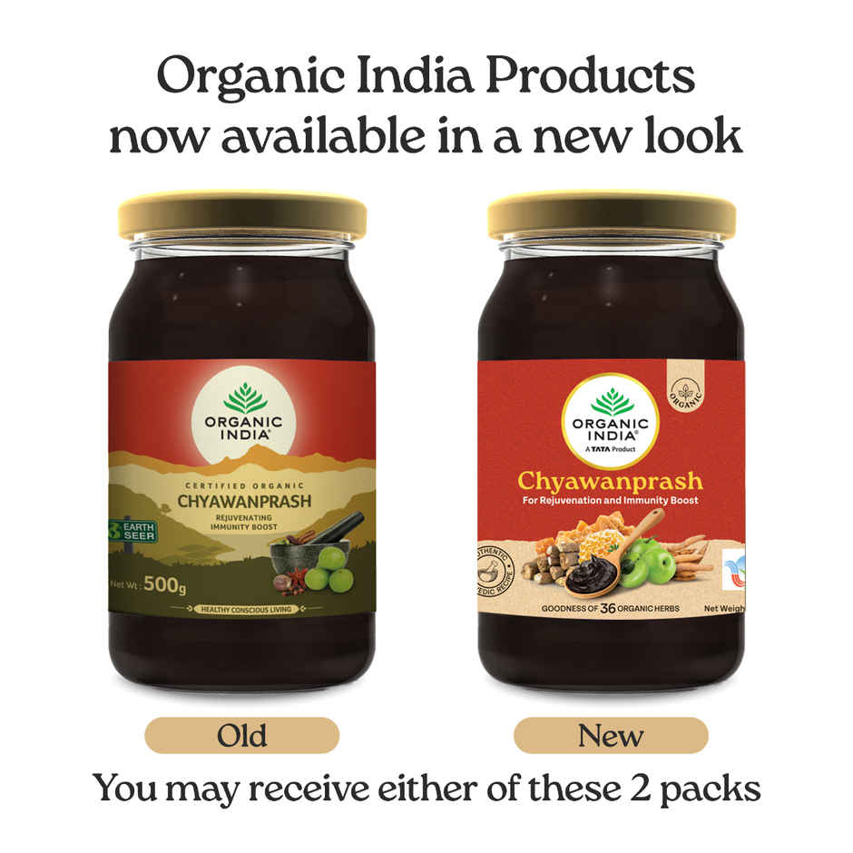 A TATA Product Organic India Chyawanprash, Ayurvedic Blend with Vitamin C, Boosts Immunity