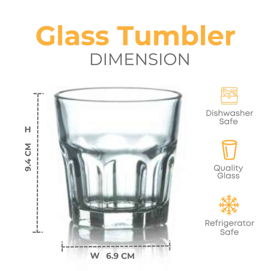 Yera Stylo 260 ml Whisky Tumbler Set 6 pcs