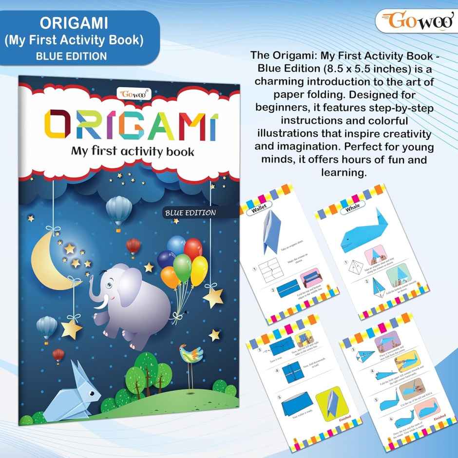My First Activity Book Origami | Blue |Pink & Green Edition - Kids Activity Book-Pack of 4