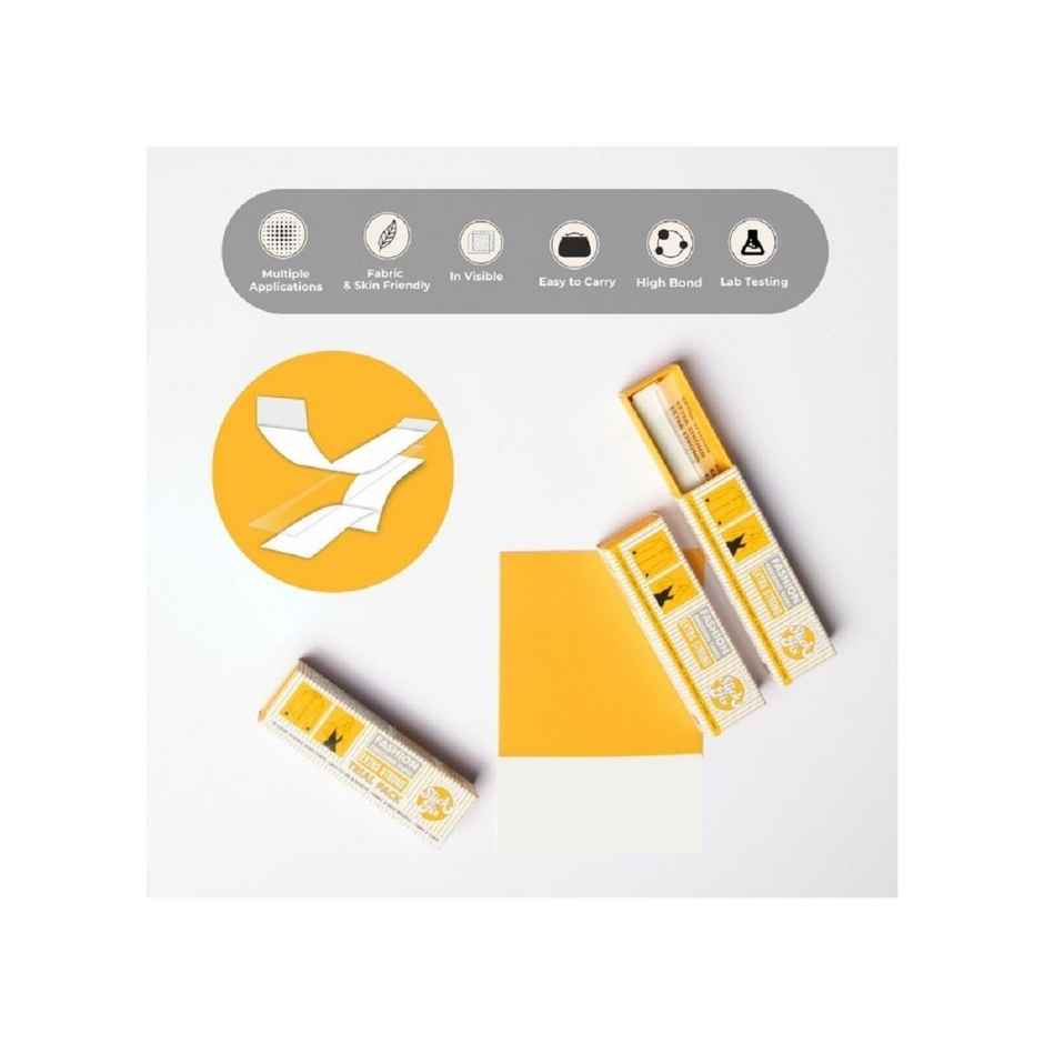 Slickfix Extra Strong Fashion Dressing Tape Invisible Double-Sided Body Tape Fabric & Skin Friendly (Pack Of 18)