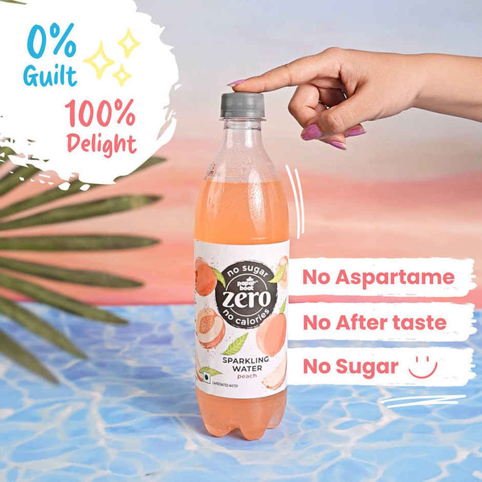 Paper Boat Zero Sugar Peach Sparkling Water | Sugar Free Cold Drink