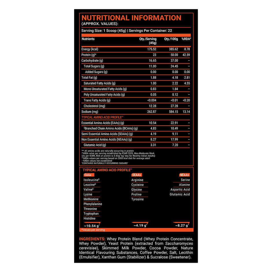 FUELONE Impact Whey Protein Powder | Cold Coffee