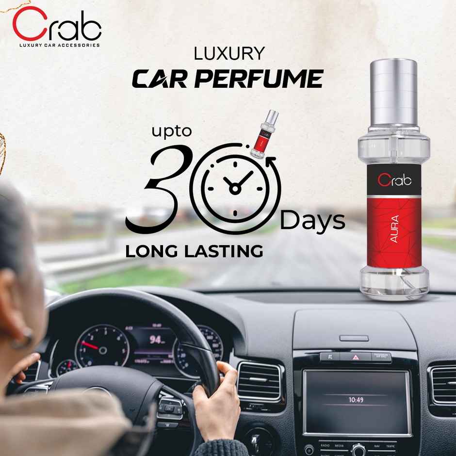 Crab Premium Aura Fragrance Spray | Long-Lasting Car Perfume Freshener for Home, Office & Vehicles
