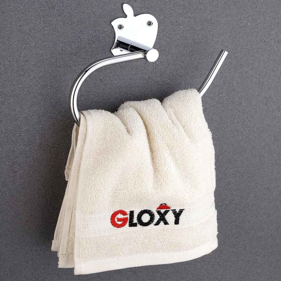 Gloxy Stainless Steel Wall Mounted Napkin Holder & Towel Ring for Bathroom SS304