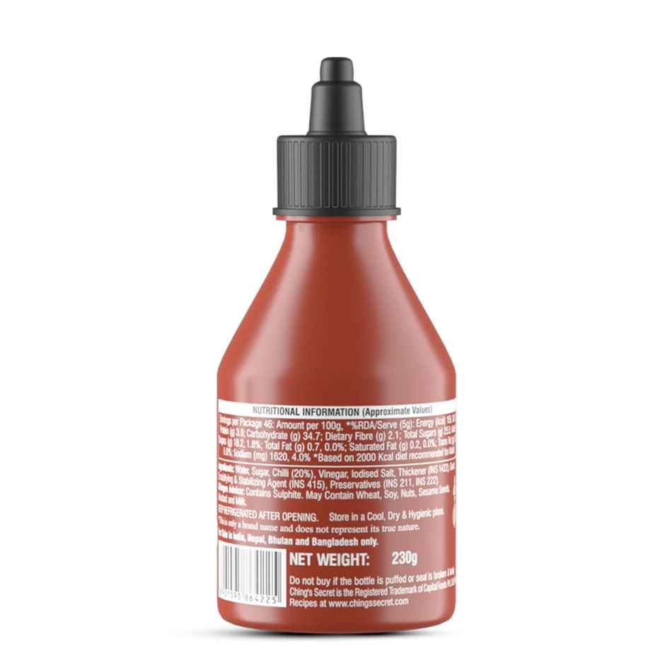 Ching's Secret Original Sriracha Hot Chilli Sauce (Red), Dip, Spread, Cook, Drizzle