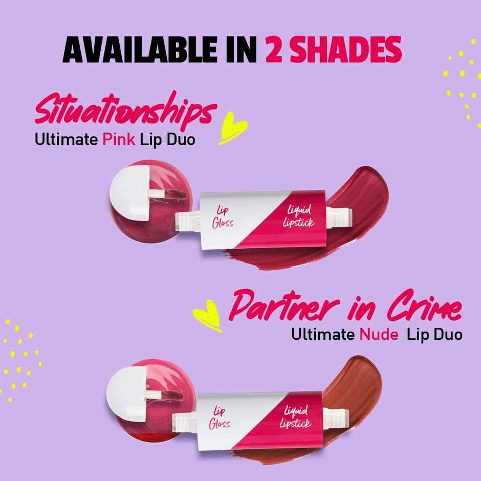 Myglamm Popxo Liquid Lipstick & Lipgloss Love Kit - Partner In Crime