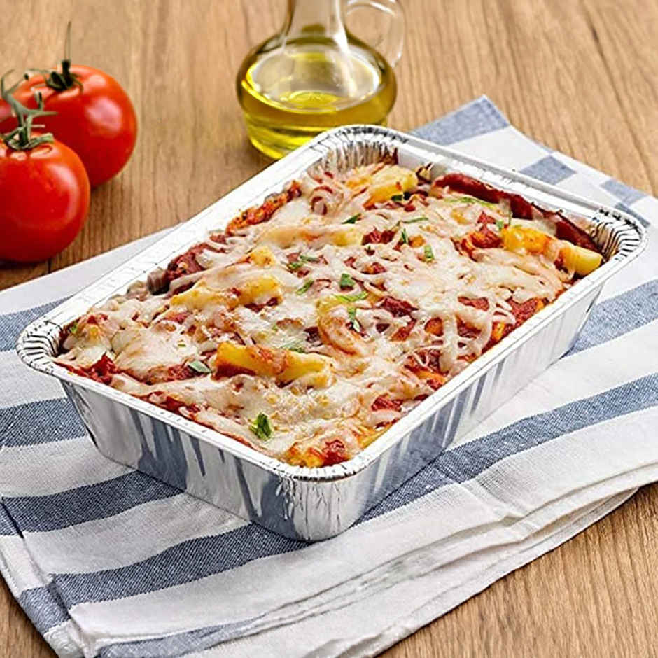 Disposable Aluminium Container With Lid | Pack Of 25 | 750 ml | Tempware