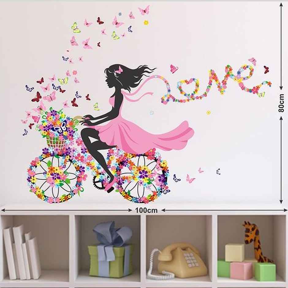 Wollzo 100 cm Cute Love Self Adhesive Sticker